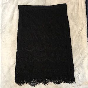 Lace pencil skirt